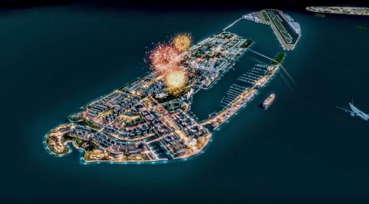 Hulhumalé after phase 2 completion, Artist's impression