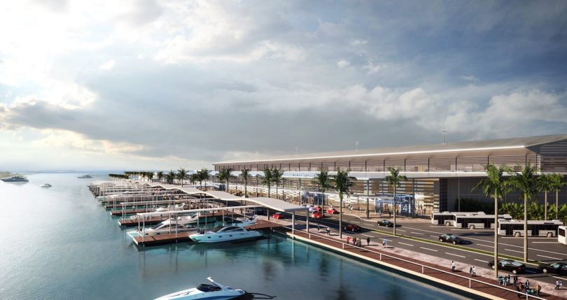 proposed new terminal with Passenger jetties