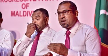 PPM's SG Abdulla Khaleel speaks at PPM press conference. FILE PHOTO/MIHAARU