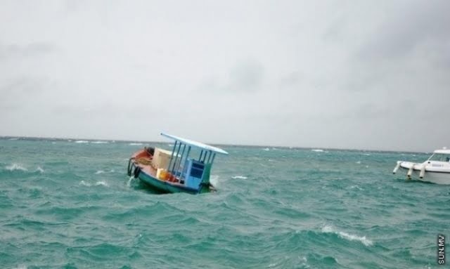 A boat in rough weather