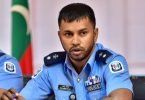 Chief Superintendent of Police Mohamed Riyaz speaking at a press conference --
