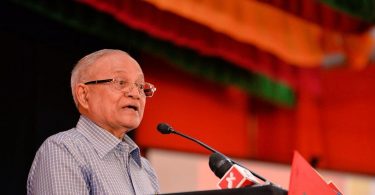 Former president Maumoon Abdul Gayoom speaking at an opposition coalition rally held at M.Kunooz in Male on September 9, 2017. PHOTO / MIHAARU