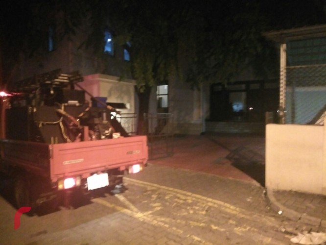 MNDF vehicle outside Parliament