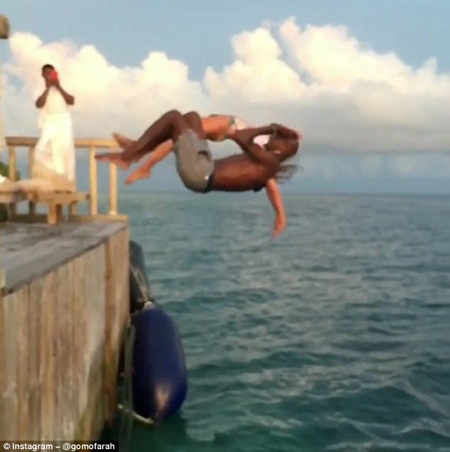 But struggled with his technique as he lacked the agility to make a clean entrance into the sea