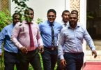 Some lawmakers of the ruling coalition pictured on parliament premises. PHOTO: HUSSAIN WAHEED/MIHAARU