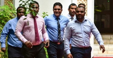 Some lawmakers of the ruling coalition pictured on parliament premises. PHOTO: HUSSAIN WAHEED/MIHAARU