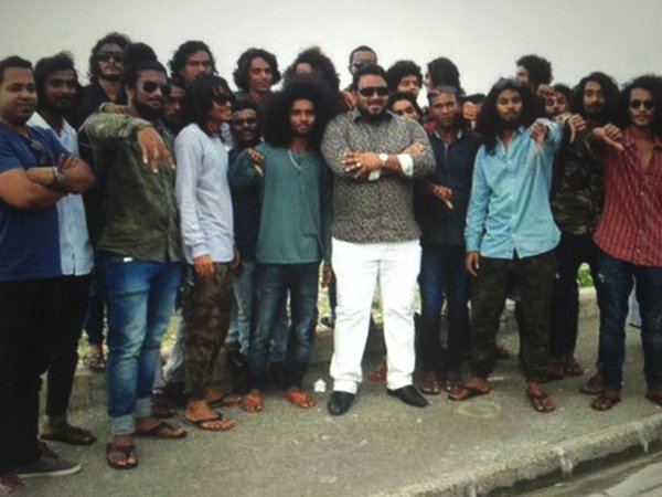 Former Vice President and Tourism Minister Ahmed Adeeb with gang members