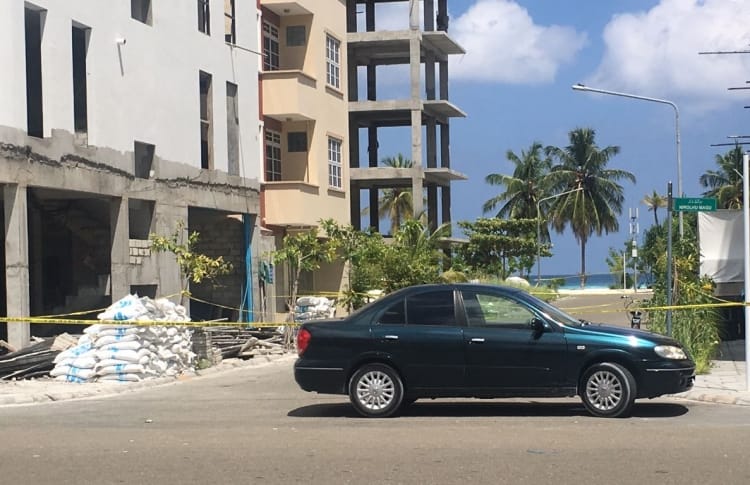 The area in the reclaimed suburb Hulhumale where the group of friends were partying, when two of their friends passed away