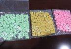 The 'ecstasy' pills that were found inside the package that was delivered from Netherlands to an individual in Addu City. PHOTO / MALDIVES CUSTOMS