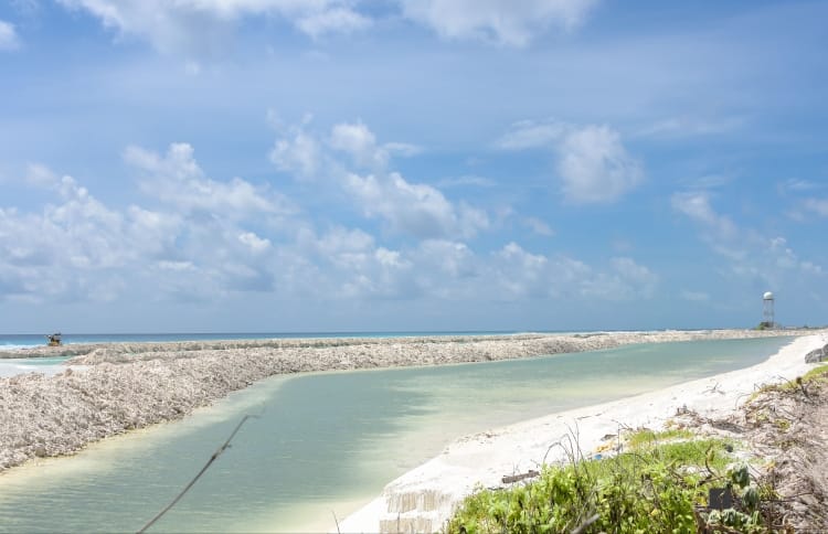 reclaimed land for HM airport highway