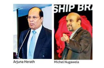 Arjuna Herath and Michel Nugawela