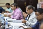 Lawmakers of ruling coalition at the parliamentary budget review committee meeting. PHOTO: NISHAN ALI/MIHAARU