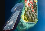 A drawing of the floating airport G.A. Dhevvadhoo hopes to develop by the island.