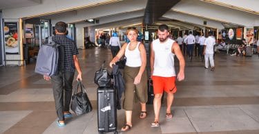 Tourists pictured at Velana International Airport (VIA).