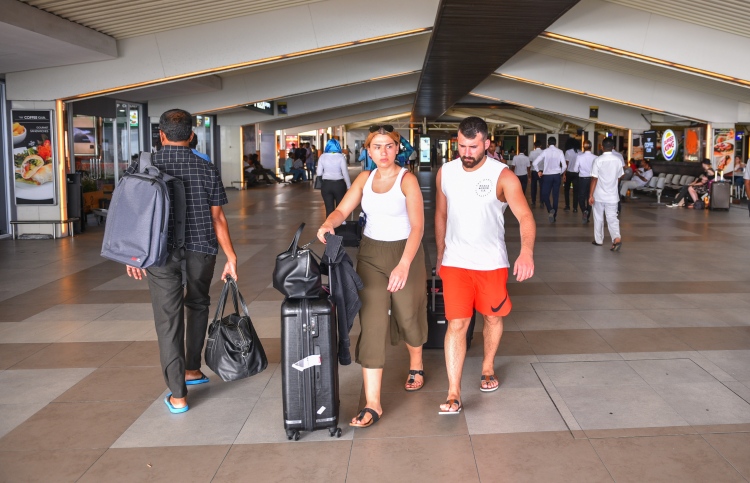 Tourists pictured at Velana International Airport (VIA).