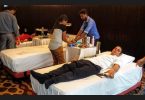 A donor at a blood donation drive