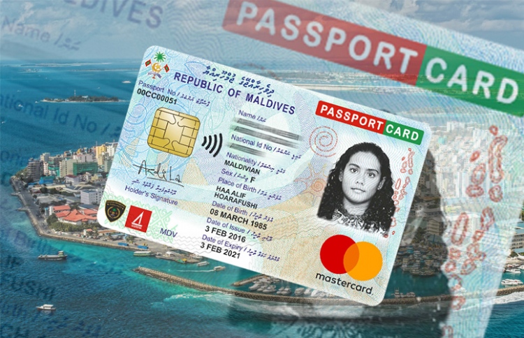 The newly introduced Maldivian passport card. PHOTO/DERMALOG