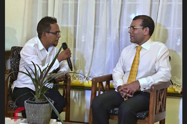 Nasheed in an interview with Raajjemv