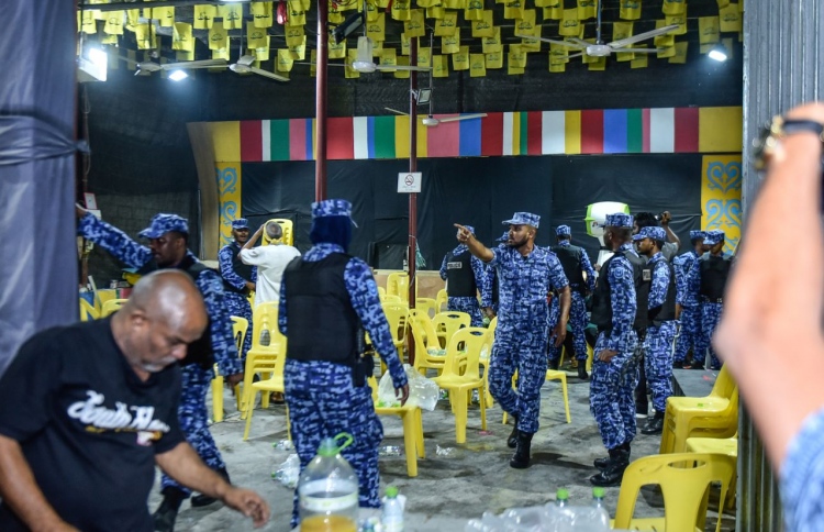 Police at mdp rally head quaters