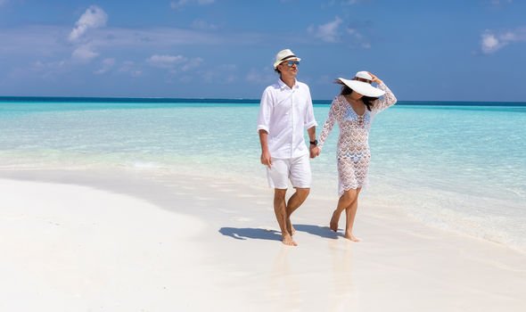 couple on Maldives beach