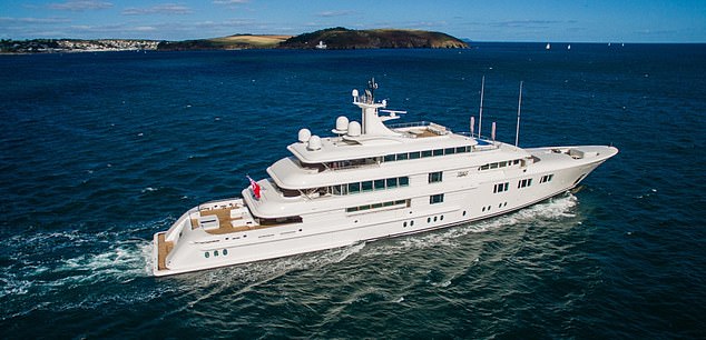A promotional image of the Lady E superyacht, which costs AU$785,000 per week to hire