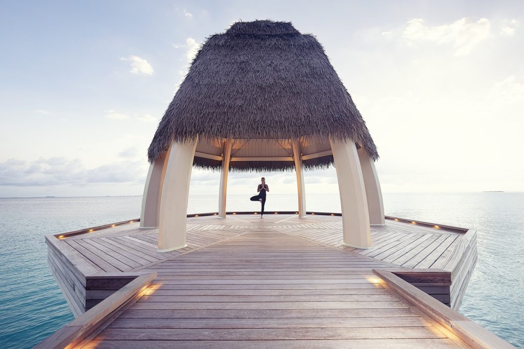 The meditation and yoga pavilion at Ithaafushi