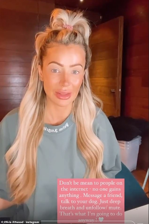 Important: It comes after fellow reality star Olivia Attwood recently criticised her influencer pals who said they are 'working abroad' amid the coronavirus crisis
